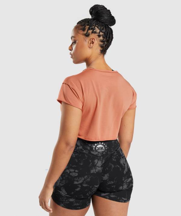 Damske Crop Top Gymshark KK Fit Raw Oranžové | WR3182560